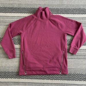 Athleta Pink Ribbed Turtleneck